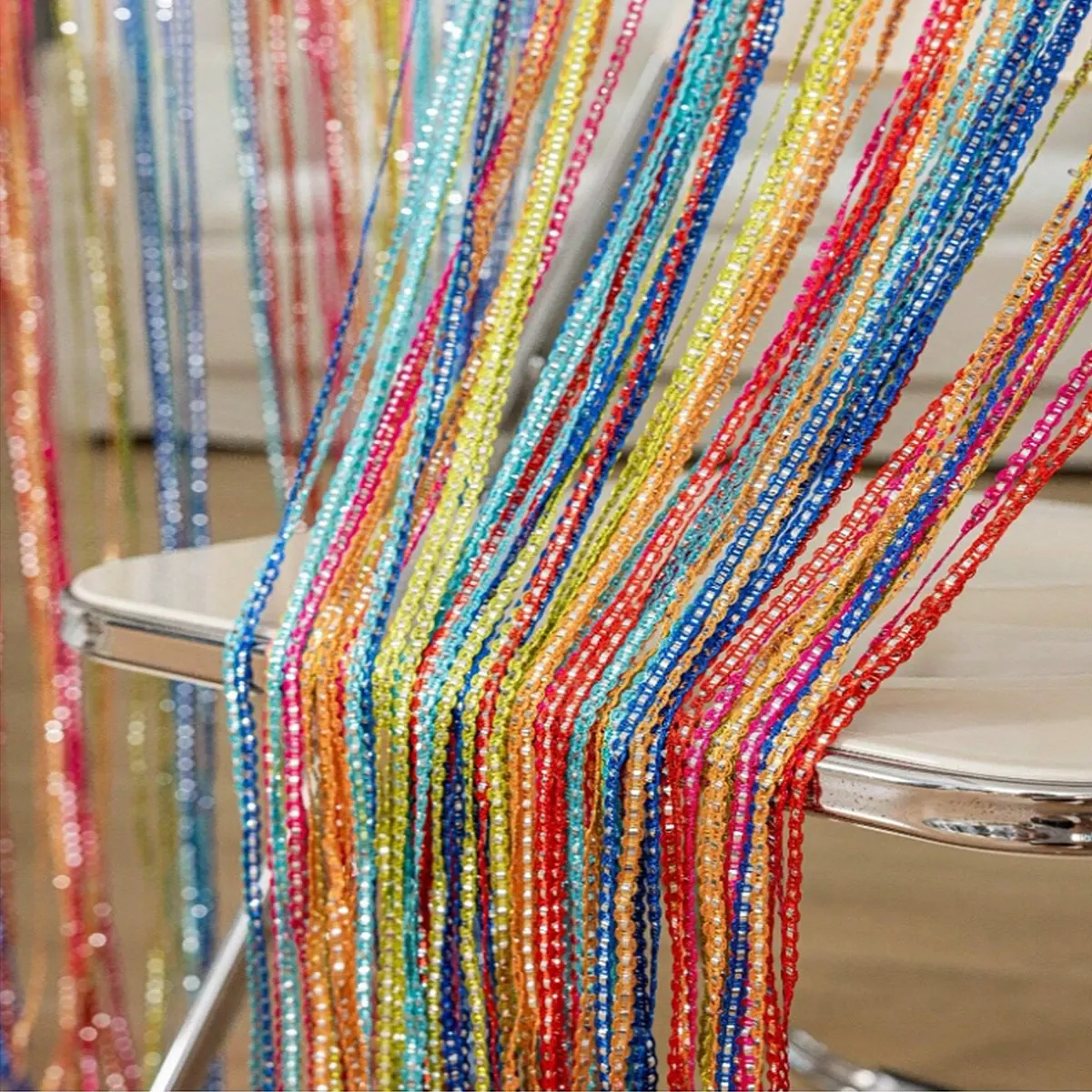 S-Shape Metallic Foil String Curtain main product images 3