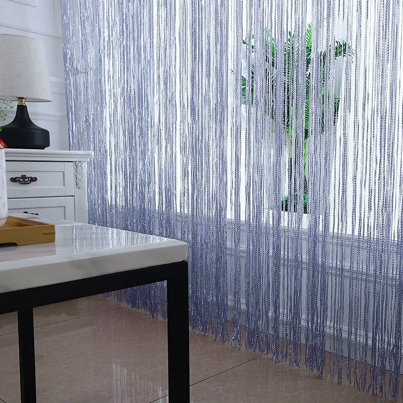 Flat Silver Metallic Foil Curtain Style 01 main product images 3