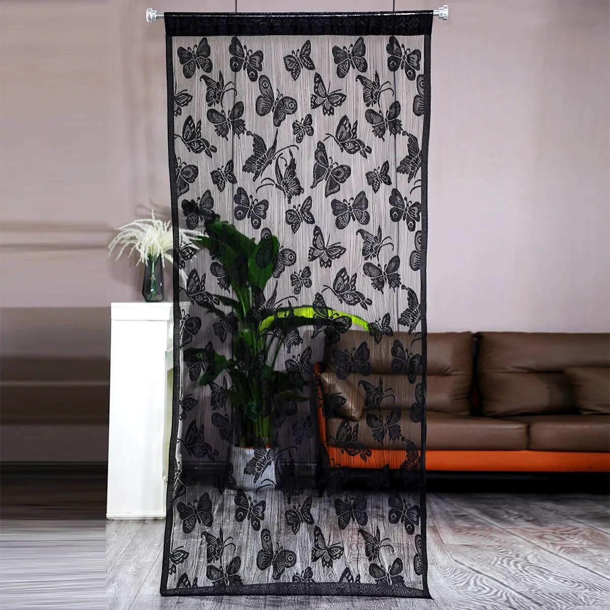 Butterfly Jacquard String Curtain Style 02 main product images 2