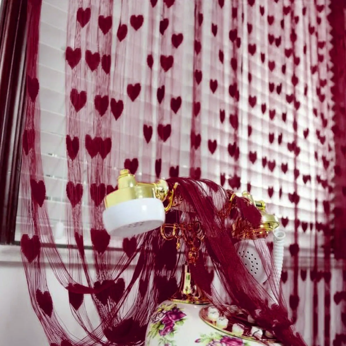 Heart String Curtain Style 05 main product images 2