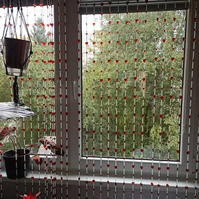 Acrylic Heart Beaded Curtain Style 02 construction and application details 3