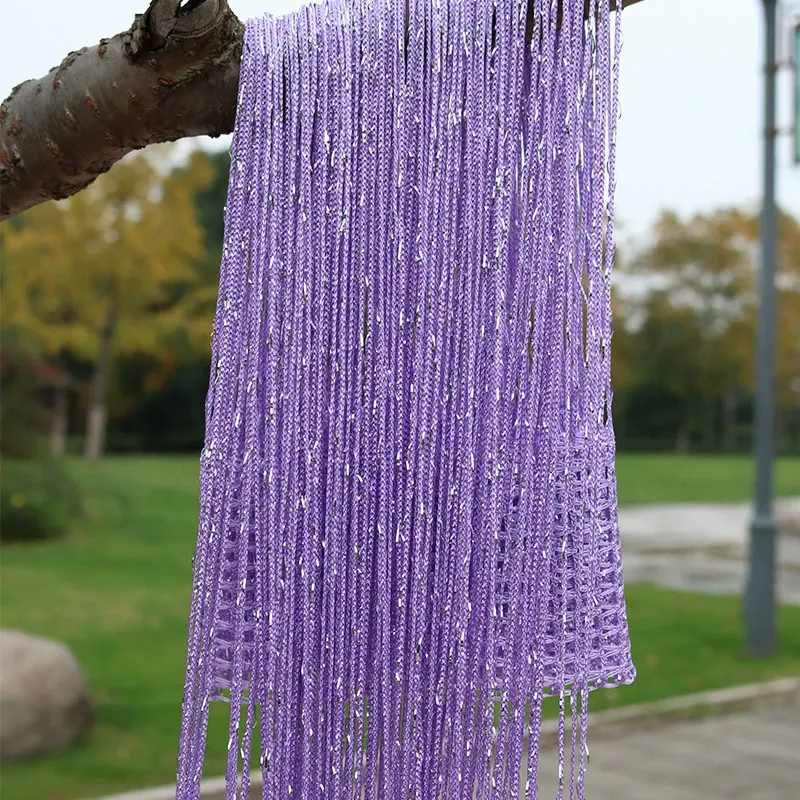 Metallic Silver String Curtain main product images 4