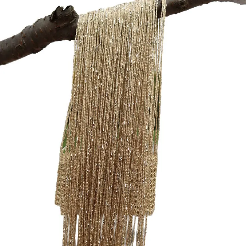 Metallic Silver String Curtain main product images 5